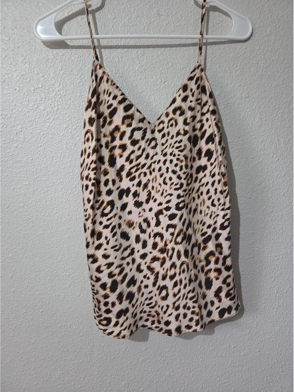 90s Victorias Secret leopard silk bias cut camisole top